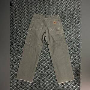 Carhartt vintage heavy duty carpenter pants olive green